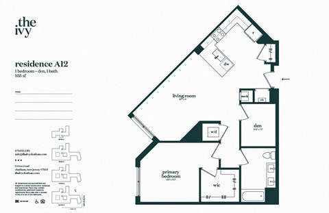 A12-AP-A Floor Plan at The Ivy, Chatham
